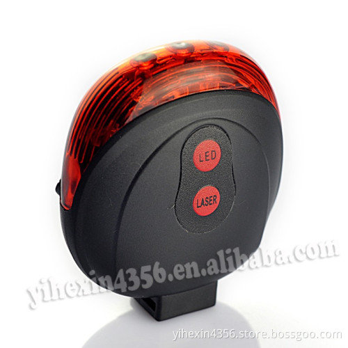 5 LED 2 Laser Bike Bicycle Laser Beam Rear Tail Light